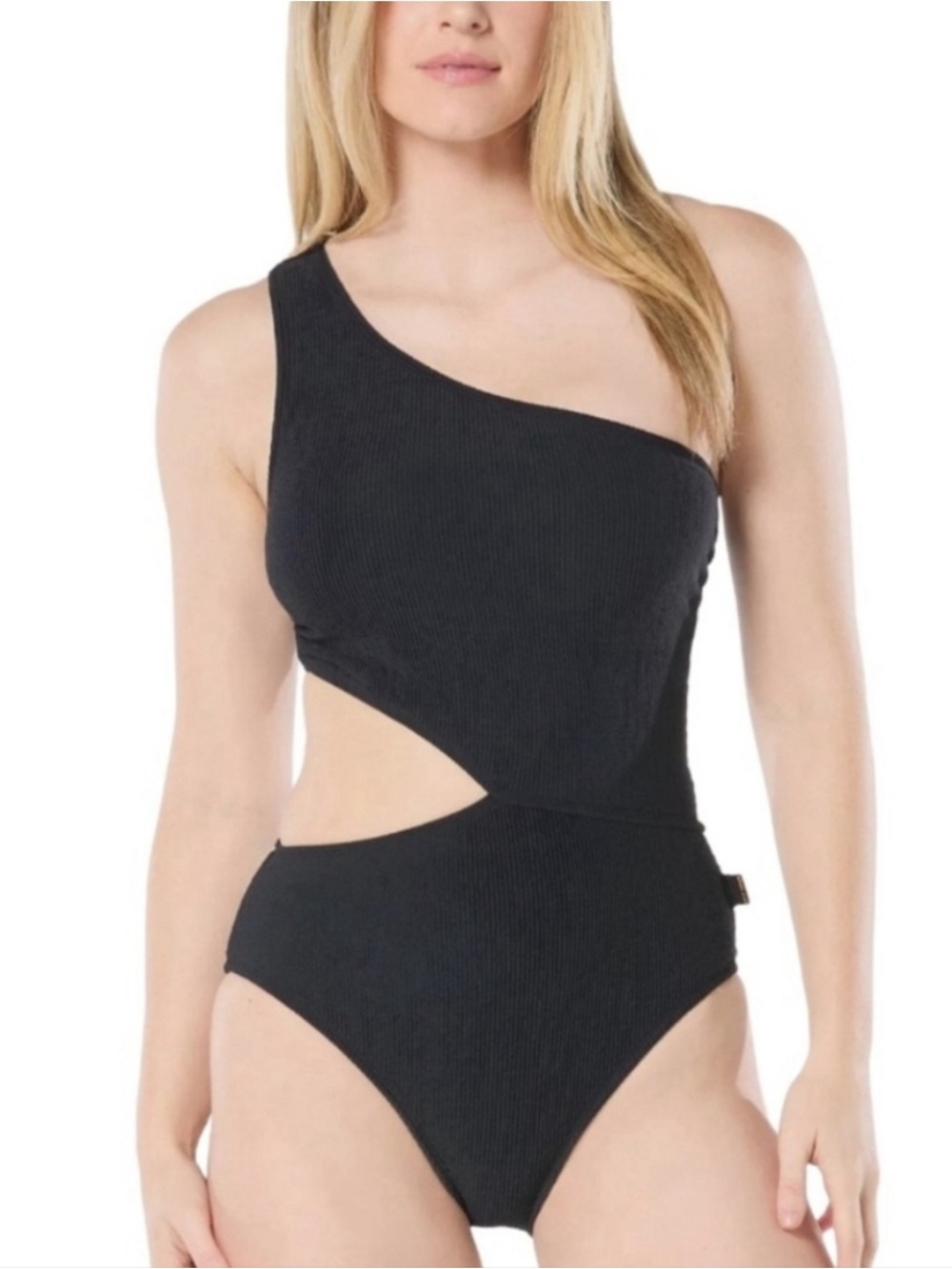 Michael Kors Women’s One-Shoulder Side-Cutout One Piece Swimsuit Pink 12